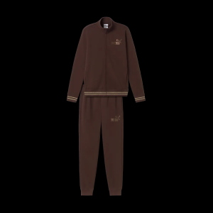 PUMA ESS+RHINESTONE FZ SUIT FL TUTA CON ZIP LUNGA IN COTONE FELPATO DA DONNA
